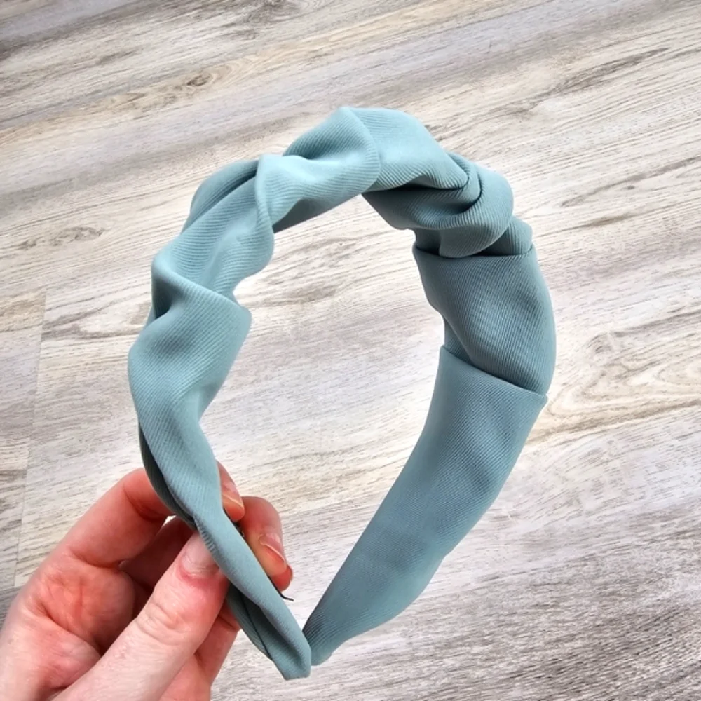 New Chunky Scrunch Headband Baby Blue